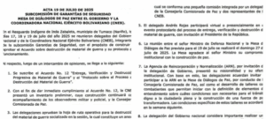 Aprobados protocolos para destrucción de 14 toneladas de material de guerra en Tumaco