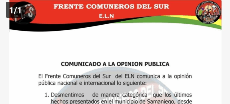 Frente Comuneros del Sur desmiente capturas y señala campaña de desprestigio en su contra