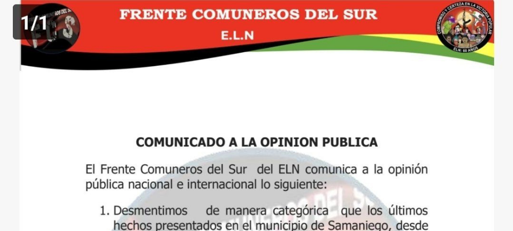Frente Comuneros del Sur desmiente capturas y señala campaña de desprestigio en su contra