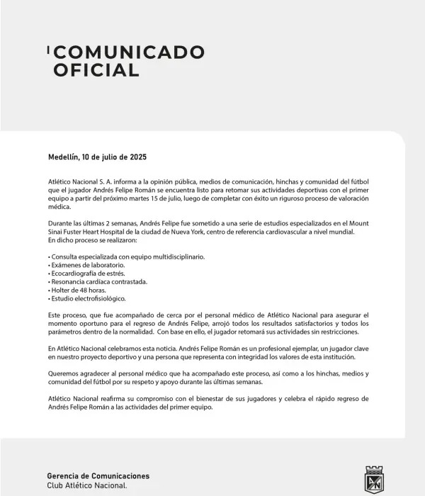 Comunicado Nacional
