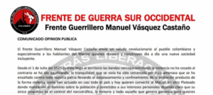 ELN impone toque de queda en el sur del Cauca