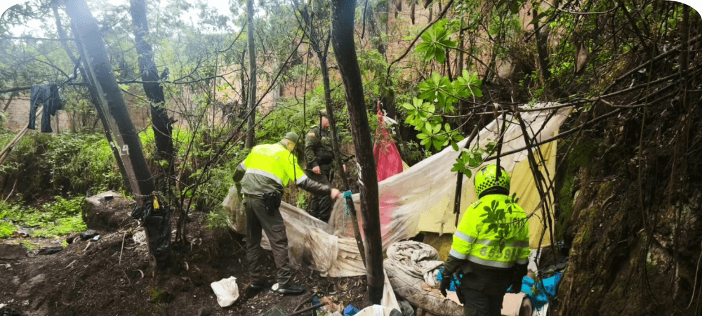 Policía refuerza seguridad en el barrio Mijitayo Alto de Pasto