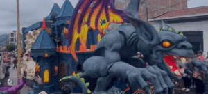 “Bestial”, de Creaciones Velásquez, gana el primer lugar en modalidad Carroza en Túquerres