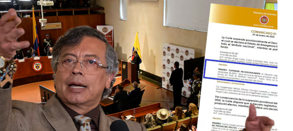 La Corte suspende emergencia económica, frenan recaudo de 11 billones de pesos